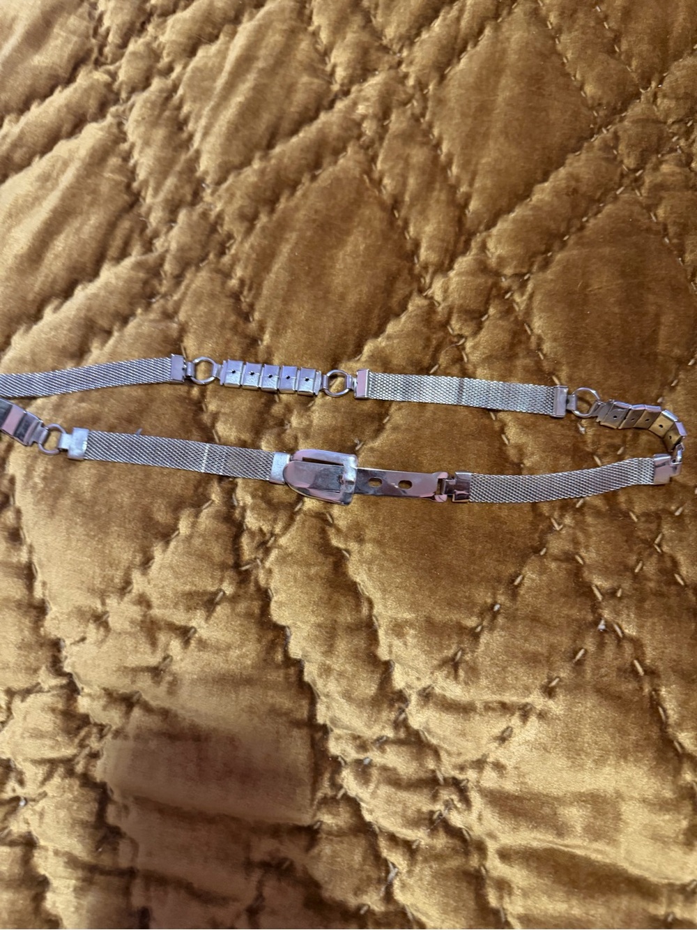 H&M Silver Mesh Link Waist Chain Belt